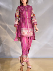 Raspberry Pink Vasansi Silk Printed Co Ord Set