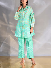 Green Vasansi Silk Co Ord Set