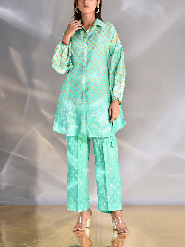 Green Vasansi Silk Co Ord Set