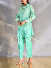 Green Vasansi Silk Co Ord Set