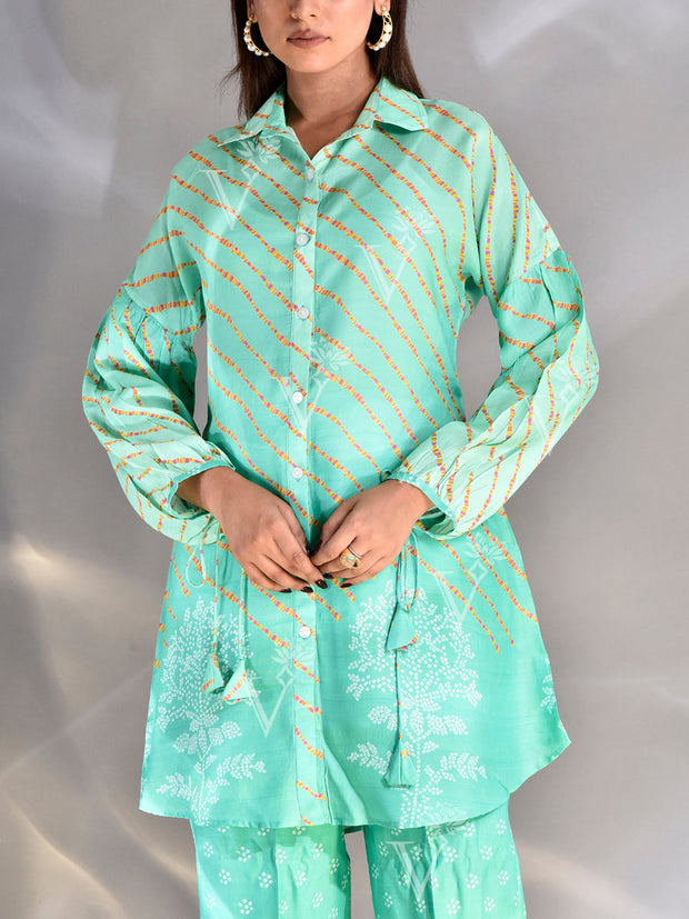 Green Vasansi Silk Co Ord Set