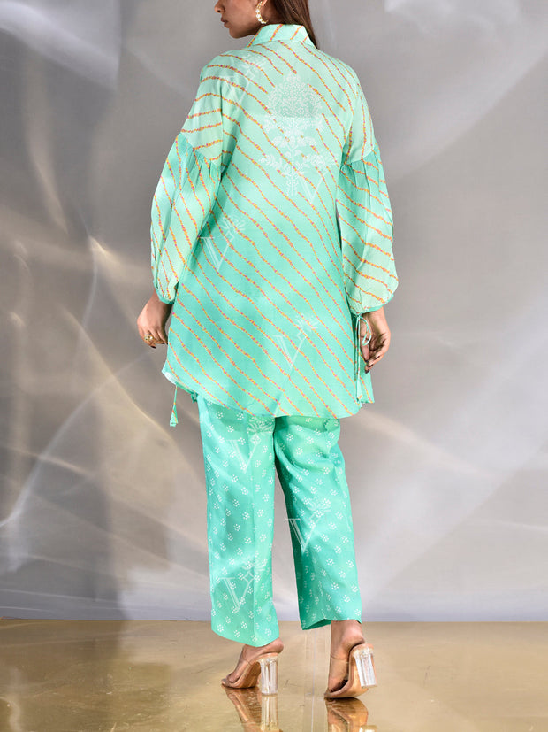 Green Vasansi Silk Co Ord Set
