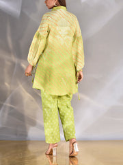 Green Leheriya Co Ord Set