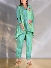 Green Vasansi Silk Co Ord Set