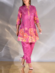 Deep Pink Vasansi Silk Co Ord Set