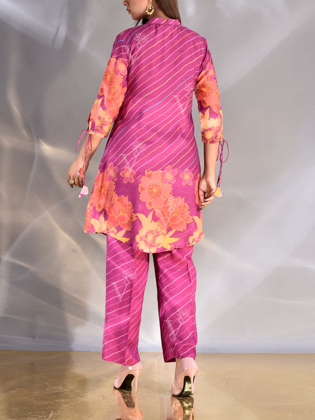 Deep Pink Vasansi Silk Co Ord Set