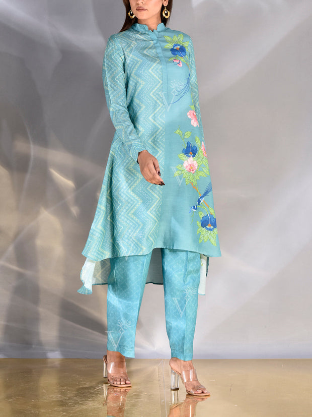 Blue Vasansi Silk Co Ord Set