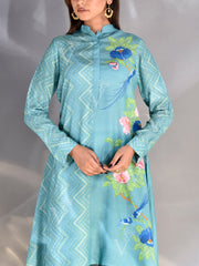 Blue Vasansi Silk Co Ord Set