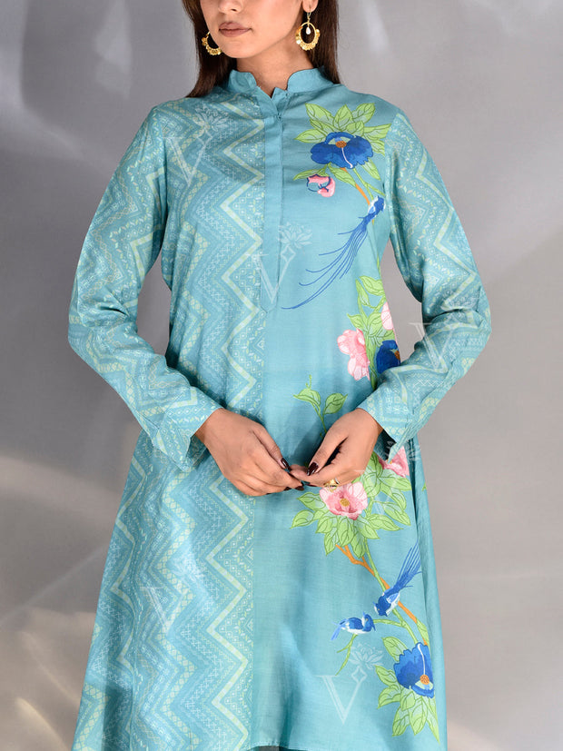 Blue Vasansi Silk Co Ord Set