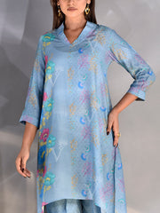Baby Blue Vasansi Silk Co Ord Set