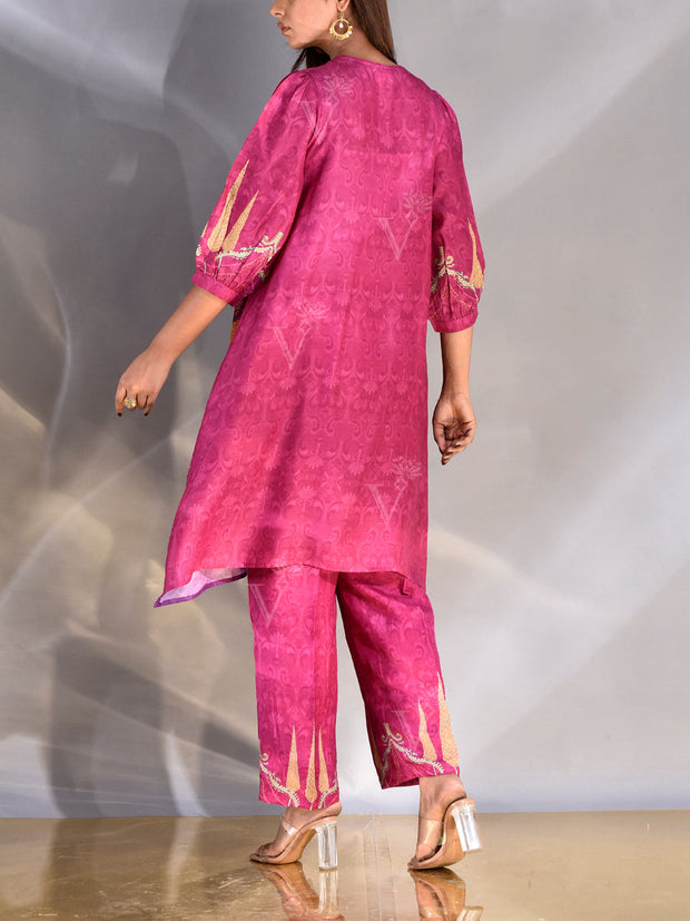 Purple Vasansi Silk Co Ord Set