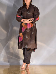 Brown Vasansi Silk Co Ord Set