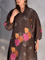 Brown Vasansi Silk Co Ord Set