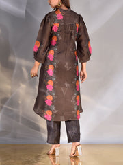 Brown Vasansi Silk Co Ord Set