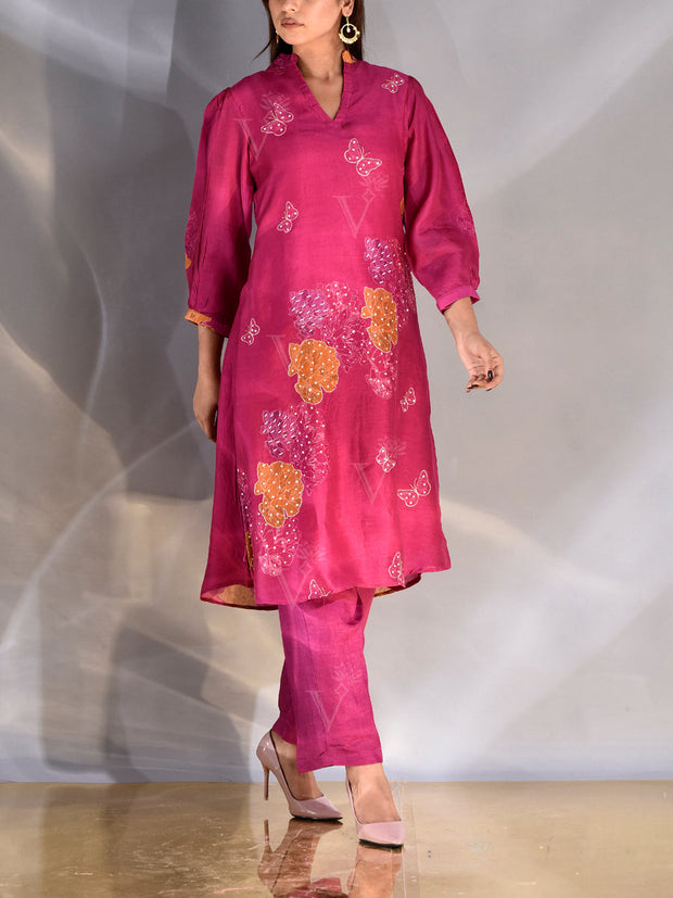 Pink Vasansi Silk Co Ord Set