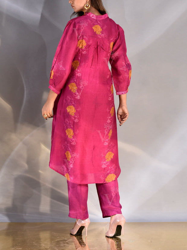 Pink Vasansi Silk Co Ord Set