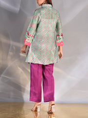 Multi Color Vasansi Silk Leheriya Top