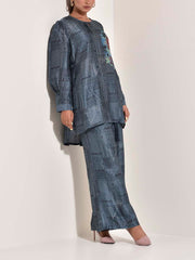 Powder Grey Vasansi Silk Co Ord Set