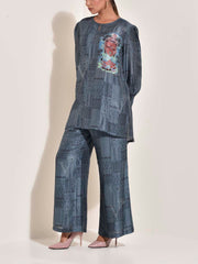 Powder Grey Vasansi Silk Co Ord Set
