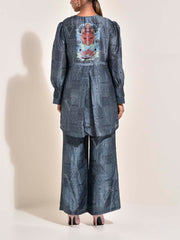 Powder Grey Vasansi Silk Co Ord Set