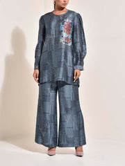 KS, DD28, MTO, Pewter Grey, grey , Vasansi Silk , Co Ord Set