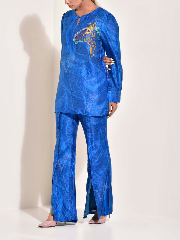Blue Vasansi Silk Co Ord set