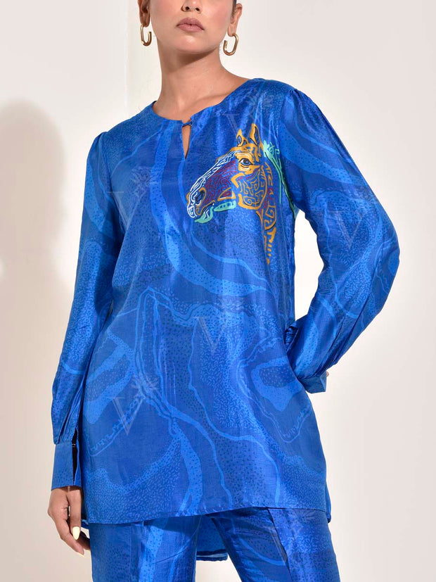 Blue Vasansi Silk Co Ord set