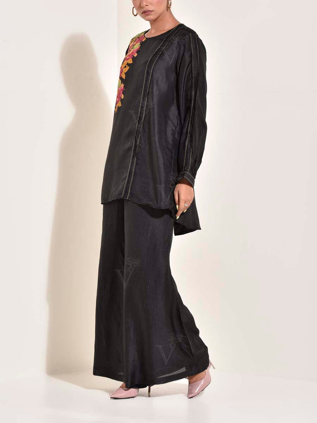 Black Vasansi Silk Co Ord set