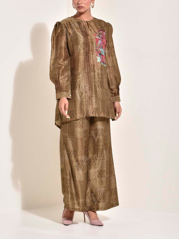 Olive Green Vasansi Silk Co Ord set