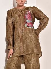 Olive Green Vasansi Silk Co Ord set