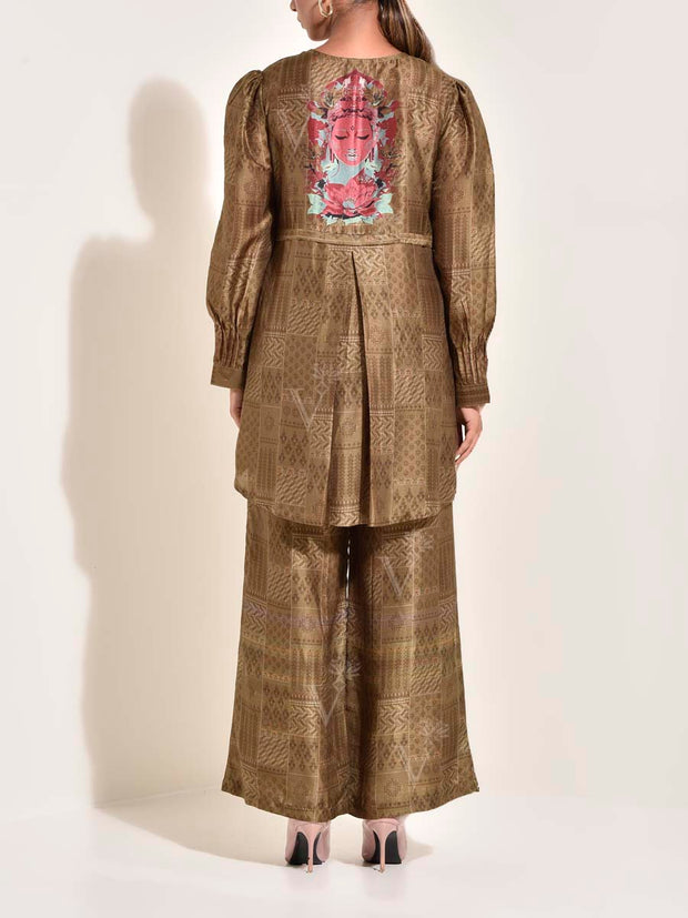 Olive Green Vasansi Silk Co Ord set