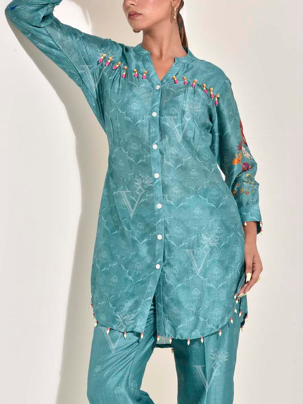 Pine Vasansi Silk Co Ord Set