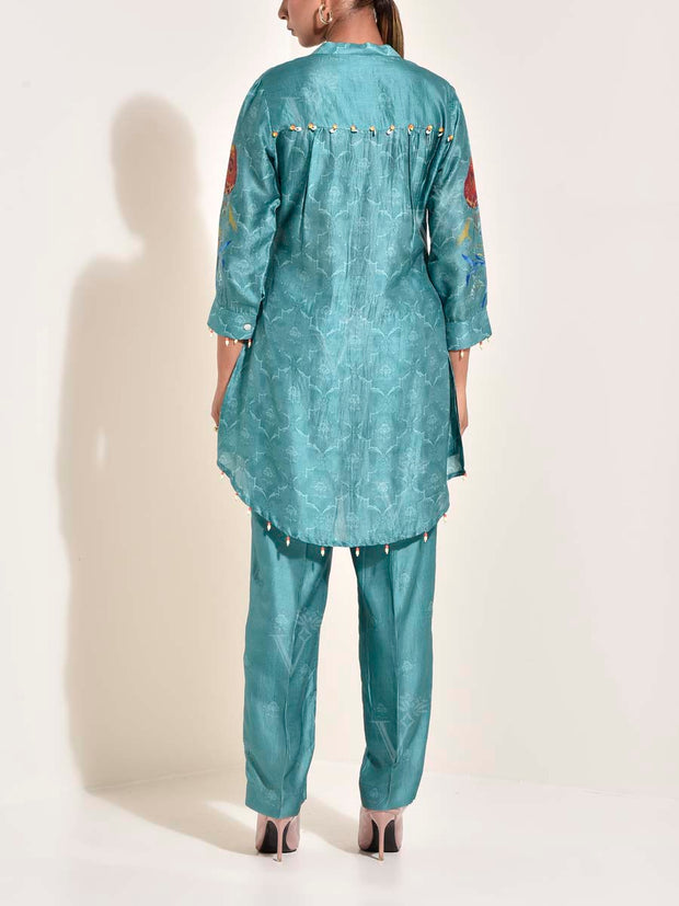 Pine Vasansi Silk Co Ord Set