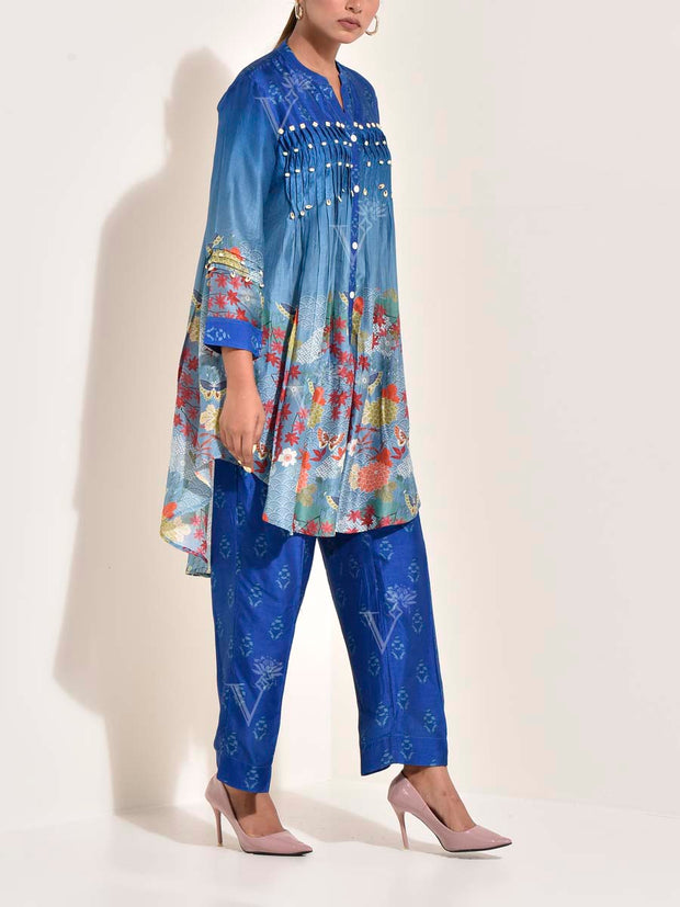 Blue Vasansi Silk Co Ord set