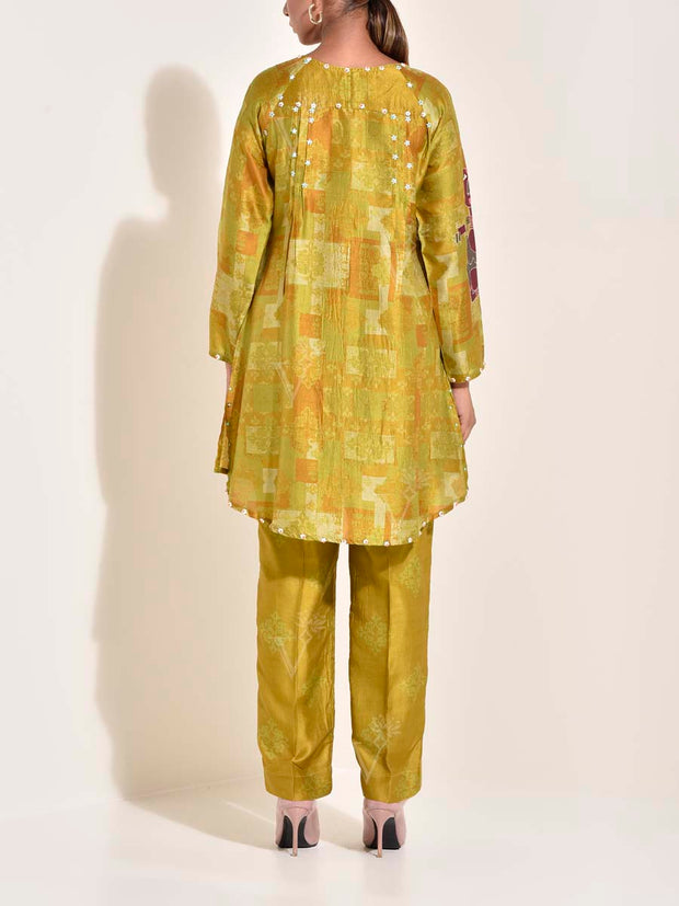 Android Green Vasansi Silk Co Ord Set