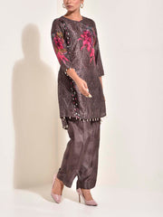 Brown Vasansi Silk Co Ord Set