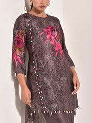 Brown Vasansi Silk Co Ord Set