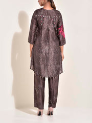 Brown Vasansi Silk Co Ord Set