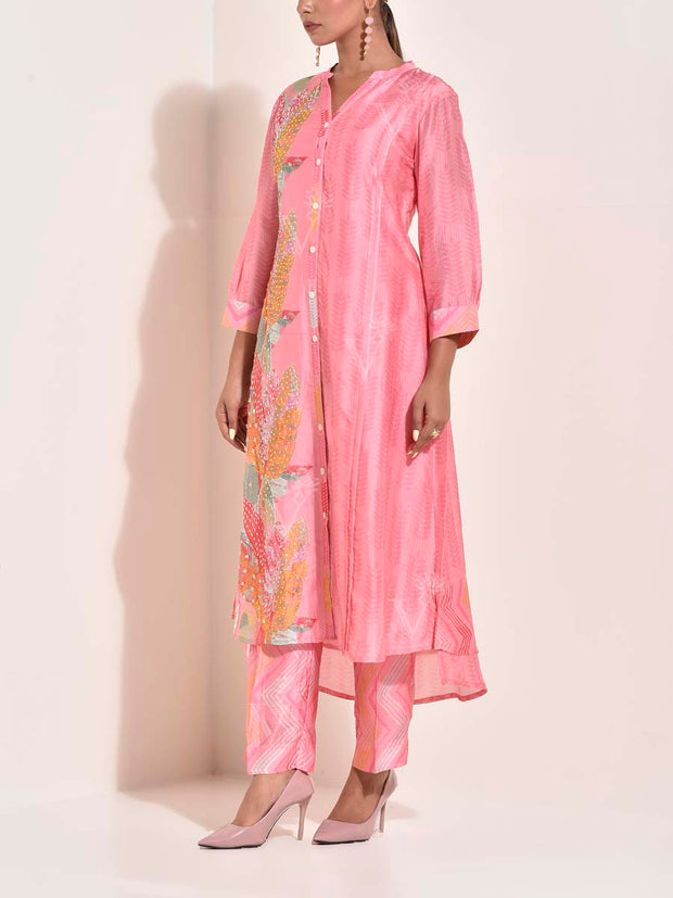 Pink Vasansi Silk Co Ord Set