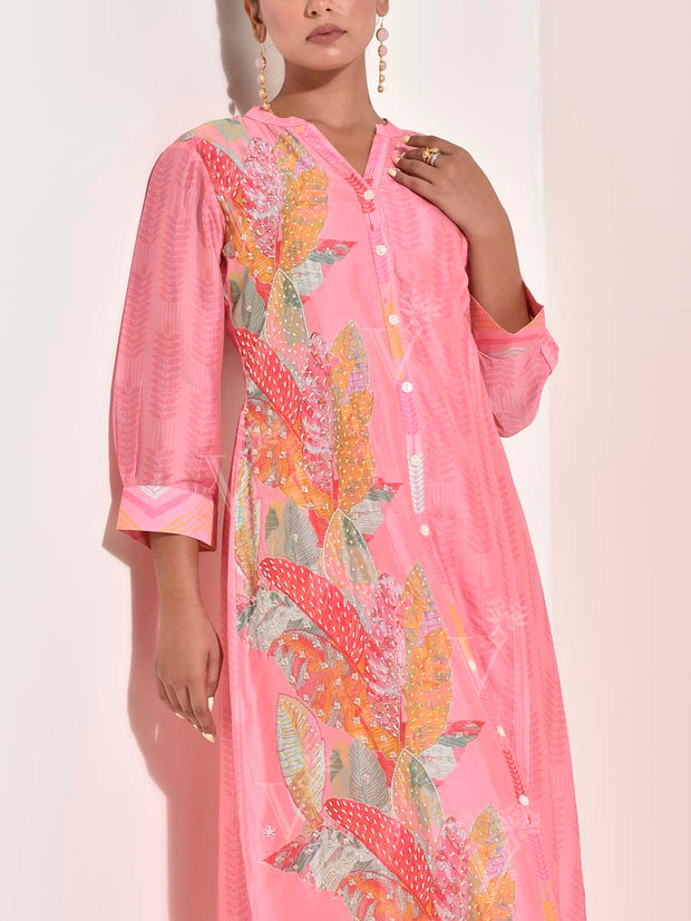 Pink Vasansi Silk Co Ord Set
