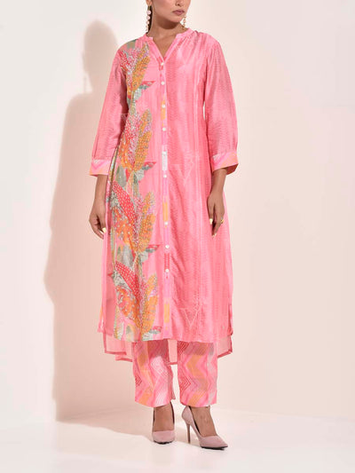 Pink ,  Vasansi Silk , Co Ord Set , Monsoon24