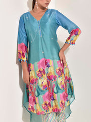Blue Vasansi Silk Co Ord Set