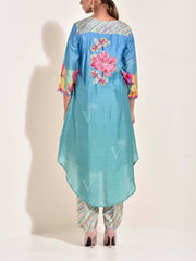 Blue Vasansi Silk Co Ord Set