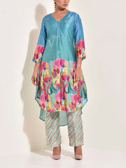Blue ,  Vasansi Silk , Co Ord Set , monsoon24, leheriya , leheriya Co Ord set