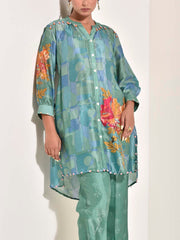 Seafoam Vasansi Silk Co Ord Set