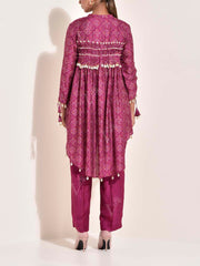 Magenta Vasansi Silk Bandhani Co Ord Set