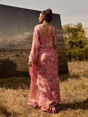 Pink Printed Saree
