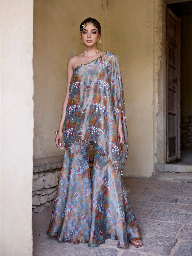DD28, MTO, one shoulder , palazzo set 
