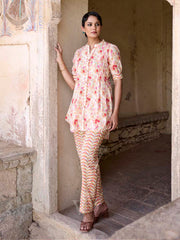 Ivory Printed Cotton Co Ord Set
