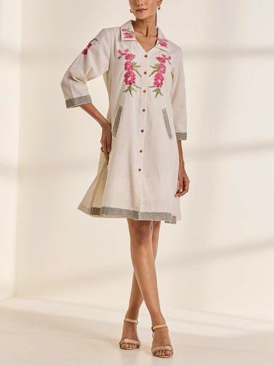 midi dress online india Buy Sivaka India Pink Striped Printed Cotton Midi Dress (XS) Online
